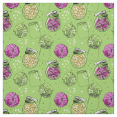 Green Cabbage Sauerkraut Gemustert Stoff (Muster)