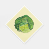 Green Cabbage Yellow Napkin Serviette (Ecke)