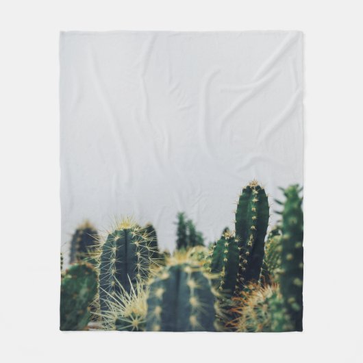 GREEN CACTI FLEECEDECKE (Vorderseite)