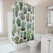 Green Cacti Muster Duschvorhang (Beispiel)