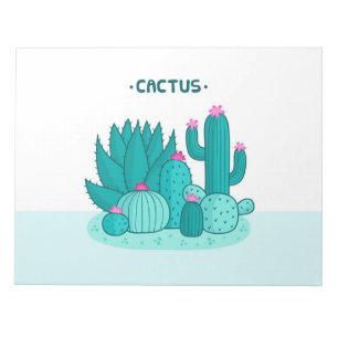 Green Cactus Art Notizblock