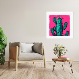 Green Cactus - Art Print Poster