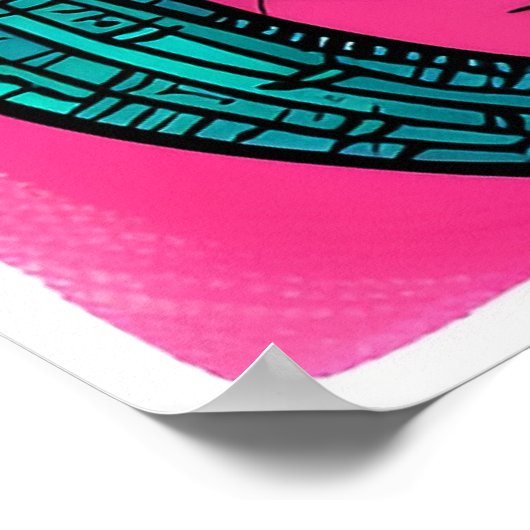 Green Cactus - Art Print Poster (Ecke)