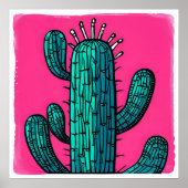 Green Cactus - Art Print Poster (Vorne)