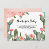Green Cactus Baby Shower - Bringen Sie einen Buche Einladungspostkarte (Vorne/Hinten)