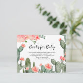 Green Cactus Baby Shower - Bringen Sie einen Buche Einladungspostkarte (Stehend Vorderseite)
