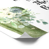 Green Cactus Baby Shower Wünsche für Babysignatur Poster (Ecke)