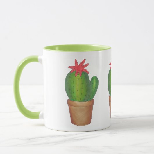 Green Cactus Blume Bloom Cacti Garden Tasse (Links)