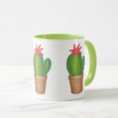 Green Cactus Blume Bloom Cacti Garden Tasse (VorderseiteRechts)