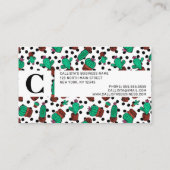 Green Cactus Floral Hexagon Muster Wasserfarbe Terminkarte (Rückseite)