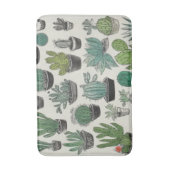 Green Cactus Pattern Badematte (Vorderseite Vertikal)