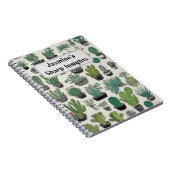 Green Cactus Pattern Personalisiert Notizblock (Rechte Seite)