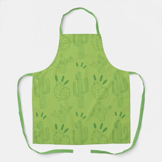 Green Cactus Pattern Schürze (Vorderseite)