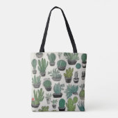 Green Cactus Pattern Tasche (Rückseite)