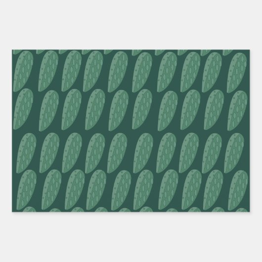 Green Cactus Pflanze Geschenkpapier Set (Vorderseite 2)