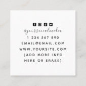 Green Cactus Succulent House Pflanze Innendesign Quadratische Visitenkarte (Rückseite)