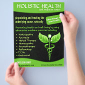 Green Caduceus Alternative Medical Flyer (Hand)