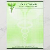 Green Caduceus Alternative Medicine Symbol Briefkopf (Vorderseite)
