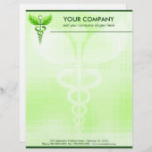 Green Caduceus Alternative Medicine Symbol Briefkopf (Vorne/Hinten)