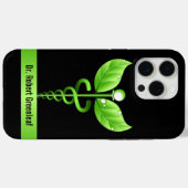 Green Caduceus Alternative Medicine Symbol Case-Mate iPhone Hülle (Rückseite (Horizontal))