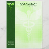 Green Caduceus Alternative Medicine Symbol formell Briefkopf (Vorderseite)