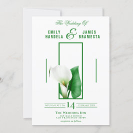 Green Cala Lily Wedding Einladungskarte Einladung