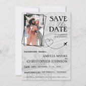 Green California Passport Save the Date (Rückseite)