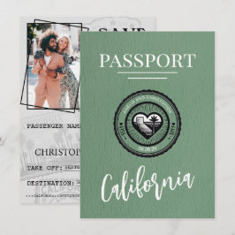 Green California Passport Save the Date
