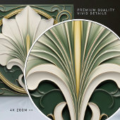 Green Calla Lily Backsplash Repro Art Nouveau Fliese
