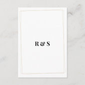 Green Calla Lily Wedding Details Card Begleitkarte (Rückseite)