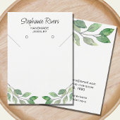Green Calligraphy Juwelry Display Card