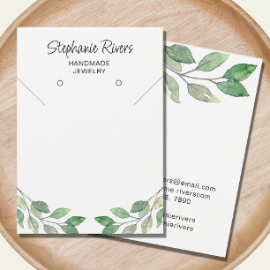 Green Calligraphy Juwelry Display Card
