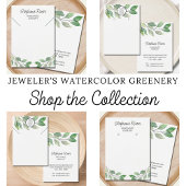 Green Calligraphy Juwelry Display Card