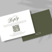 Green Calligraphy Script UAWG Elegant RSVP Karte