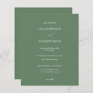 Green Calligraphy Wedding