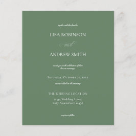 Green Calligraphy Wedding Flyer