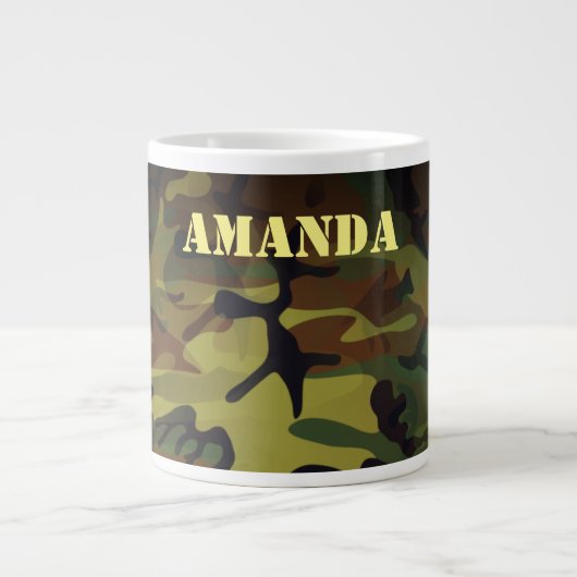 Green Cammo Jumbo-Tasse (Vorderseite)