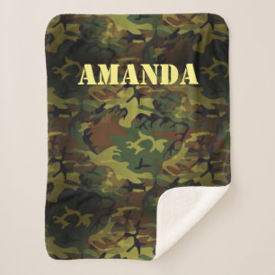 Green Cammo Sherpadecke