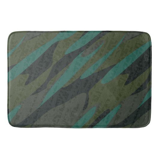 Green Camo Abstract Badematte (Vorderseite)