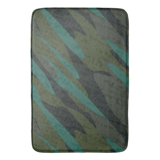Green Camo Abstract Badematte (Vorderseite Vertikal)