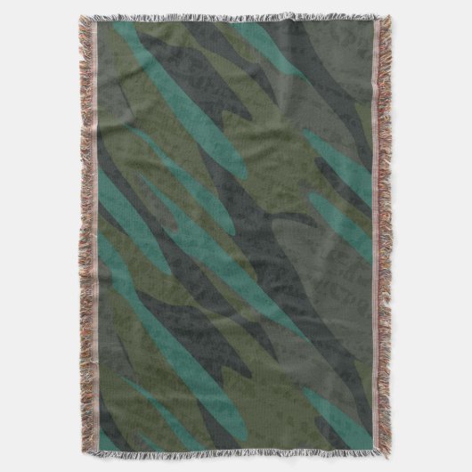Green Camo Abstract Decke (Vorderseite Vertikal)
