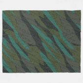 Green Camo Abstract Fleecedecke (Vorderseite (Horizontal))