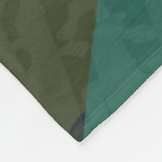 Green Camo Abstract Fleecedecke (Ecke)