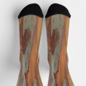 Green Camo Tree Bark Socks Socken (Oben)