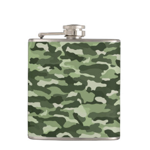 Green Camouflage 6 oz. Flachmann