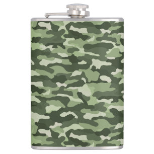Green Camouflage 8 oz. Flachmann