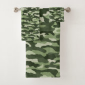 Green Camouflage Badhandtuch Set (Insitu)