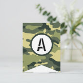 Green Camouflage Banner Piece ANY BRIEF Postkarte (Stehend Vorderseite)
