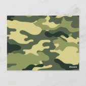 Green Camouflage Banner Piece ANY BRIEF Postkarte (Rückseite)