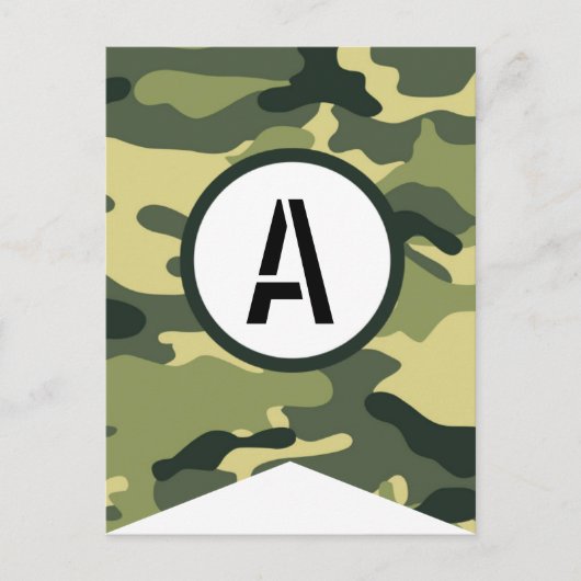 Green Camouflage Banner Piece ANY BRIEF Postkarte (Vorderseite)